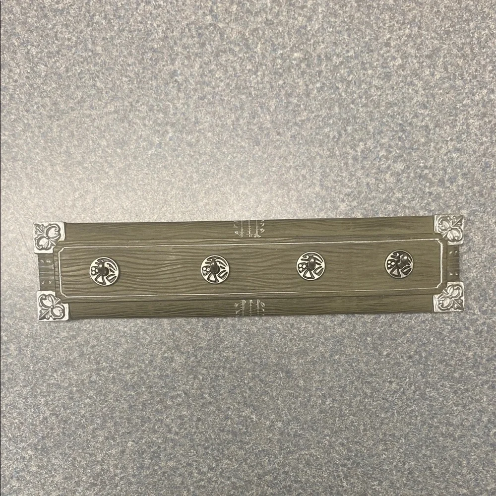 Antique Green and Silver Wall Hooks with Decorative Accents